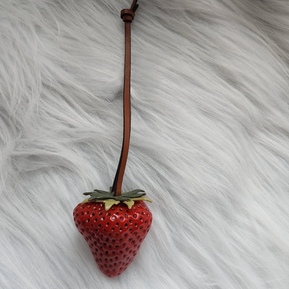 Large Red Strawberry Keychain/bag Charm - Picture 2 of 8